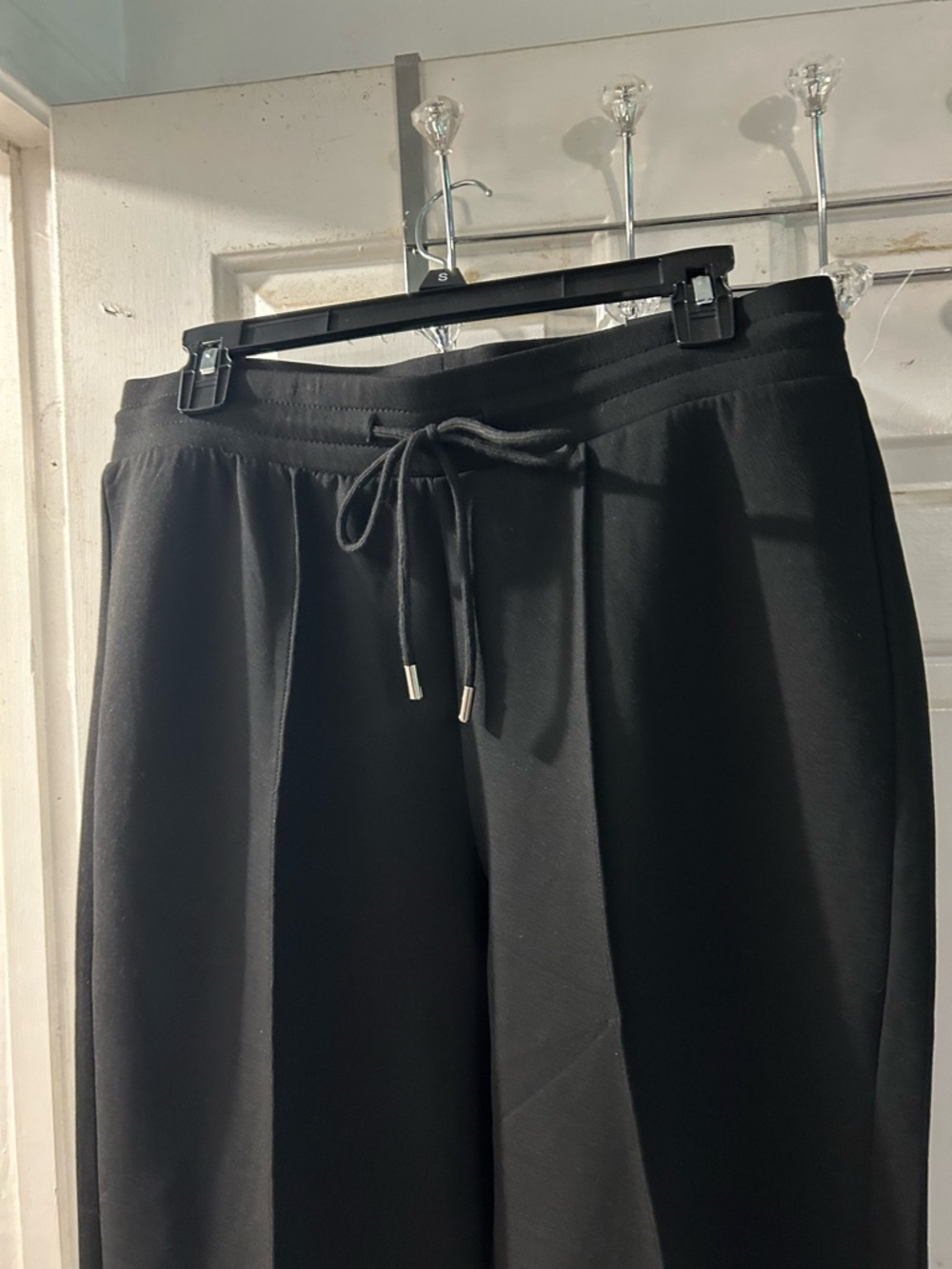 Express Black Wide-Leg Drawstring Pants - Picture 2 of 3